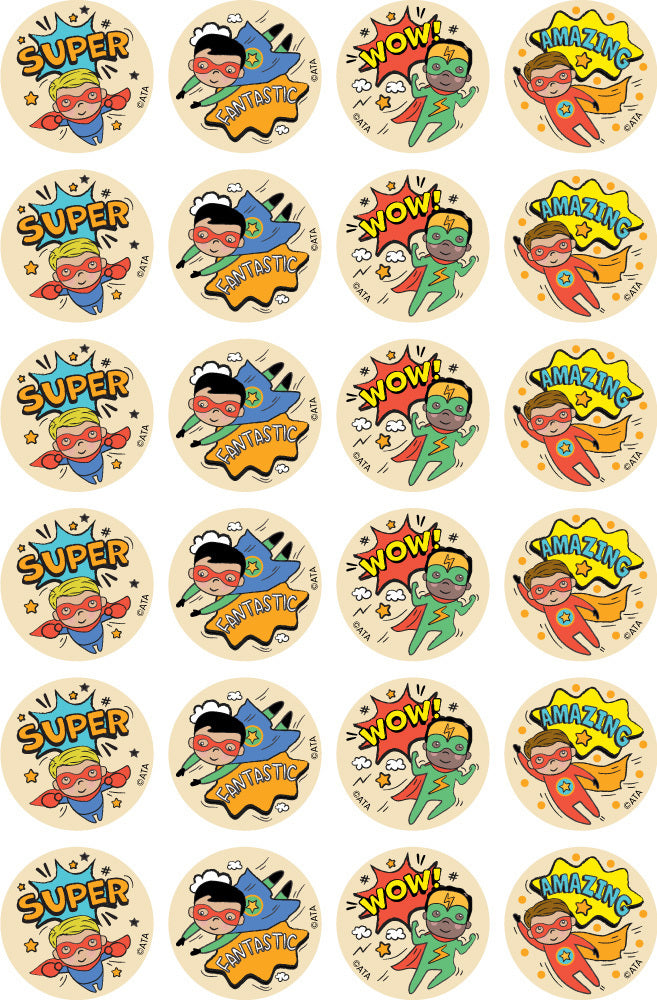 Super Kid (Boy) - Merit Stickers (Pack of 96)