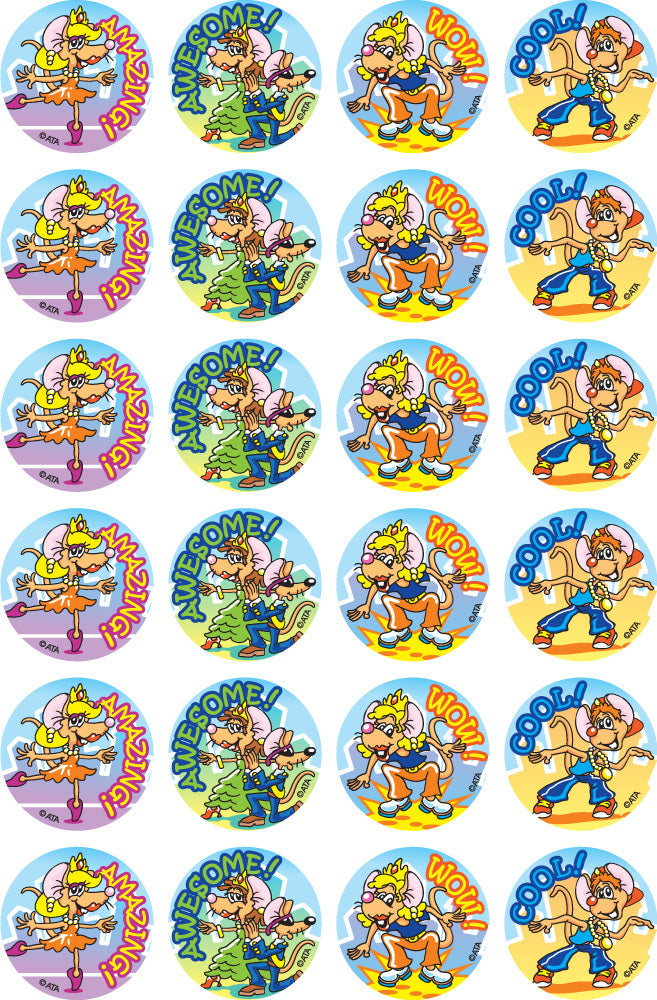Dancing Mice Merit Stickers