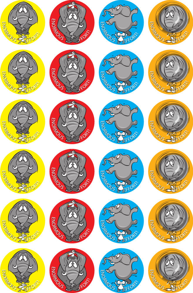 Enormous Effort Elephant Merit Stickers (Previous Design)