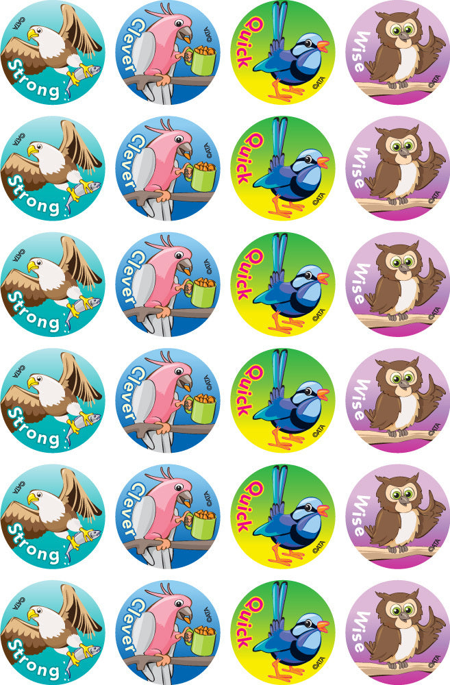 Clever Birds Merit Stickers