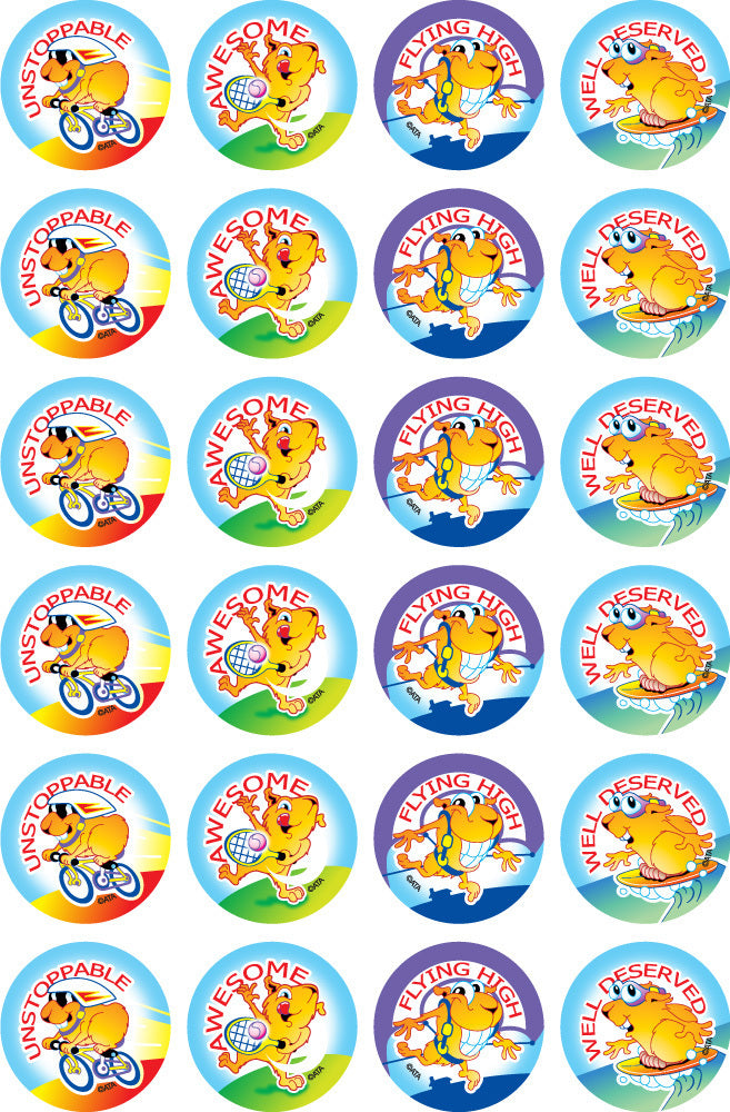 Active Guinea Pigs Merit Stickers