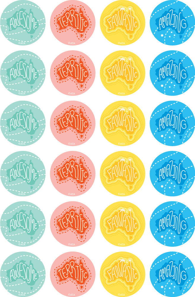 Amazing Australia - Merit Stickers (Pack of 96)