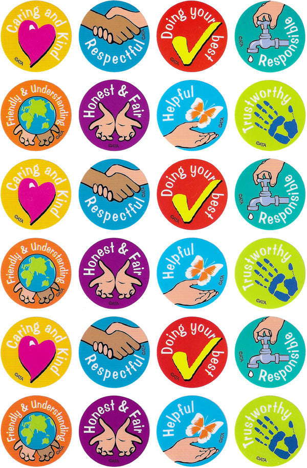 Character Values Merit Stickers (Previous Design)