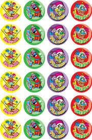 Clowns In Town Merit Stickers