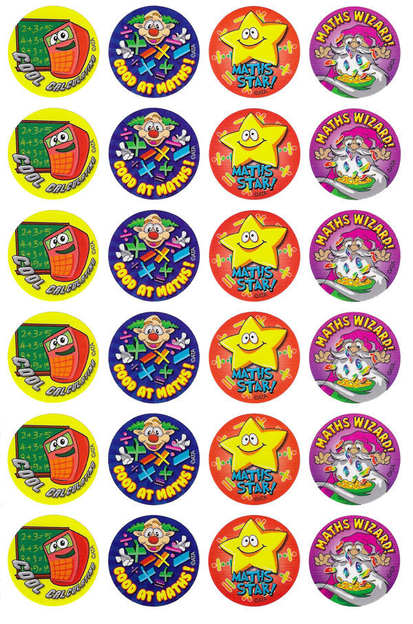 Maths Star Merit Stickers (Previous Design)