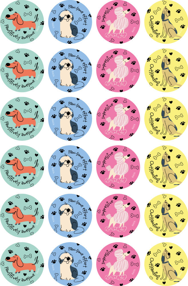 Happy Dogs - Merit Stickers (Pack of 96)