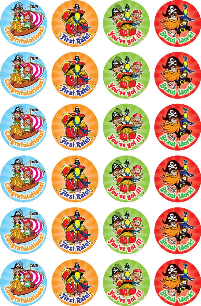 Pirates Merit Stickers