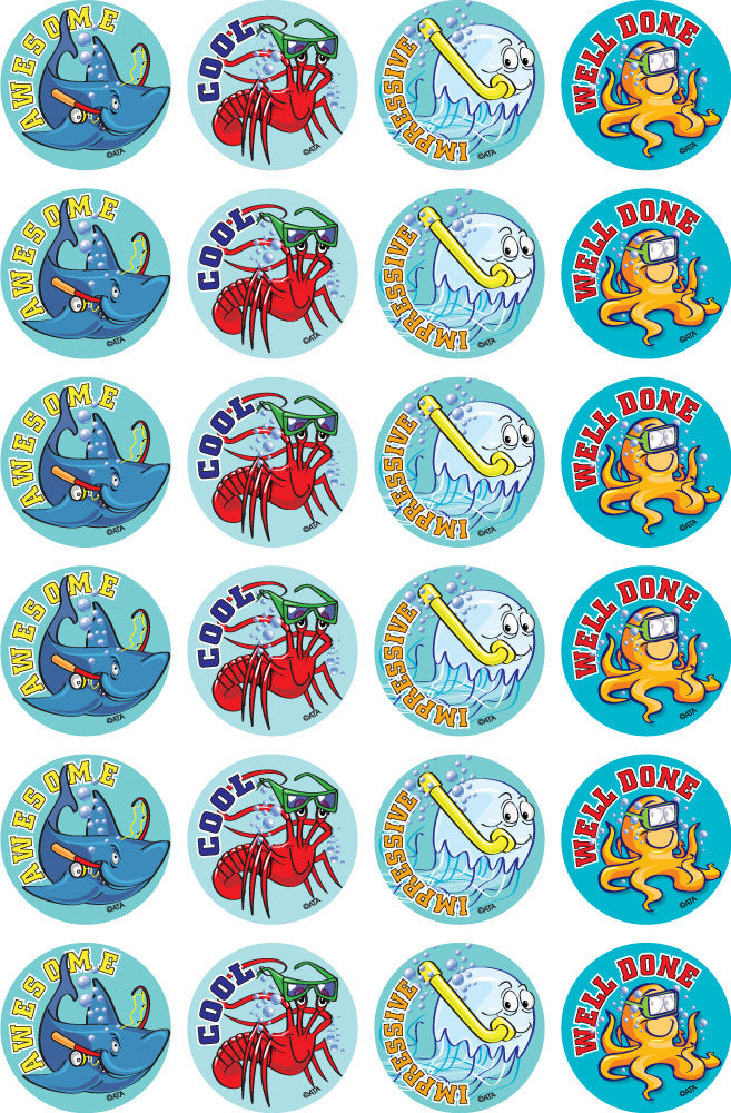 Sea Creatures Merit Stickers (Previous Design)
