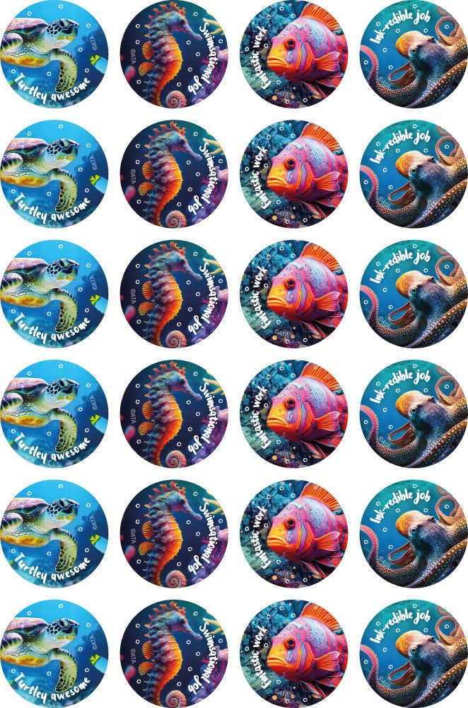 Sea Creatures - Photo Merit Stickers (Pack of 96)