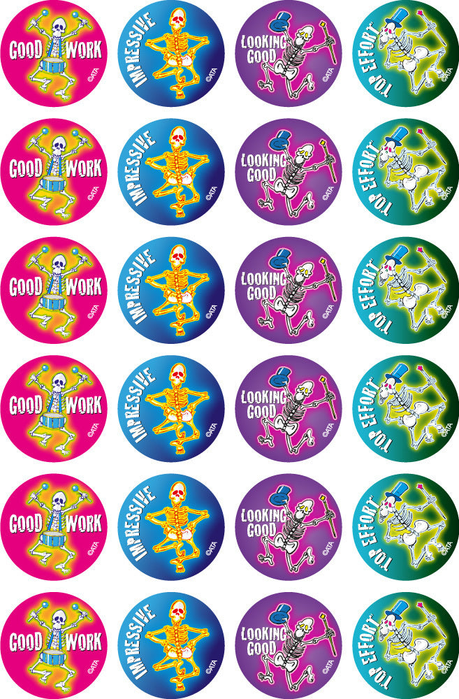 Skeleton Merit Stickers