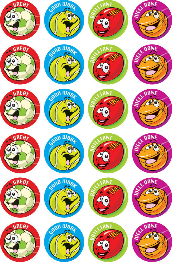 Sports Balls Merit Stickers (Previous Design)