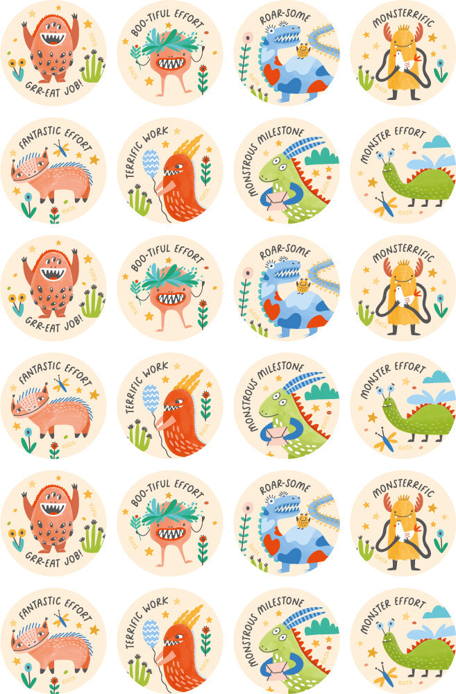 Monsters - Merit Stickers (Pack of 96)