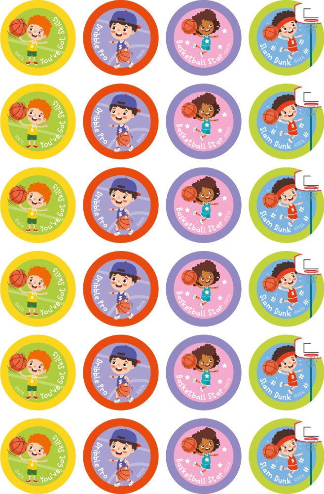 Basketball - Extracurricular Stickers (Pack of 96)