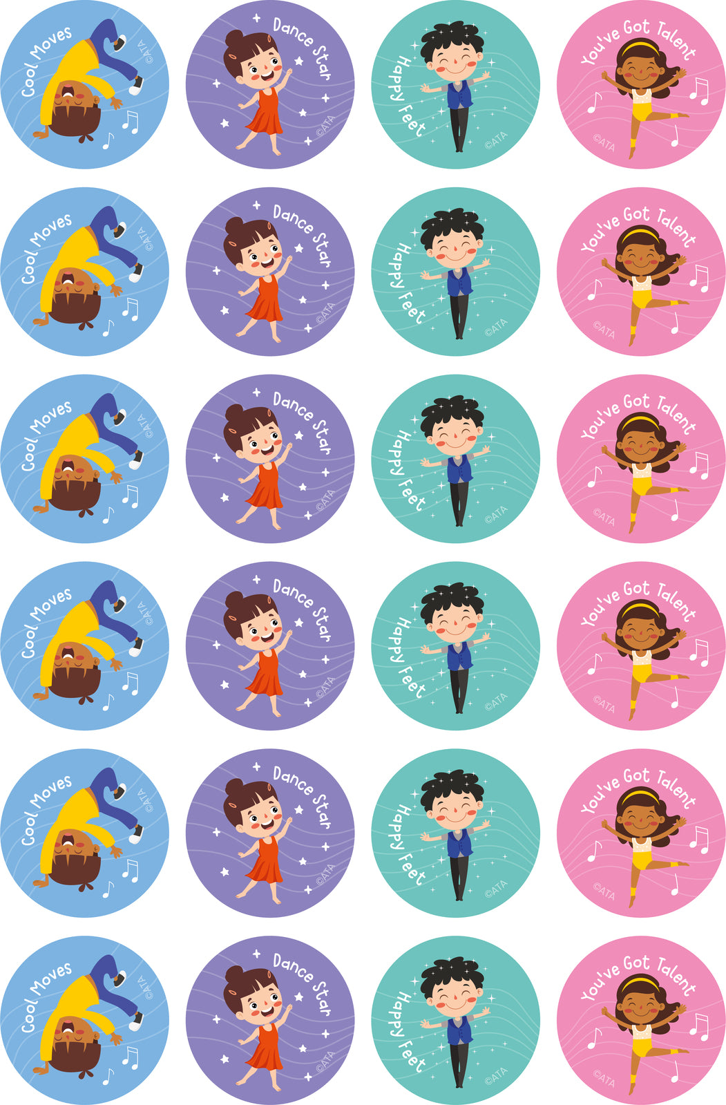 Dancing - Extracurricular Stickers (Pack of 96)