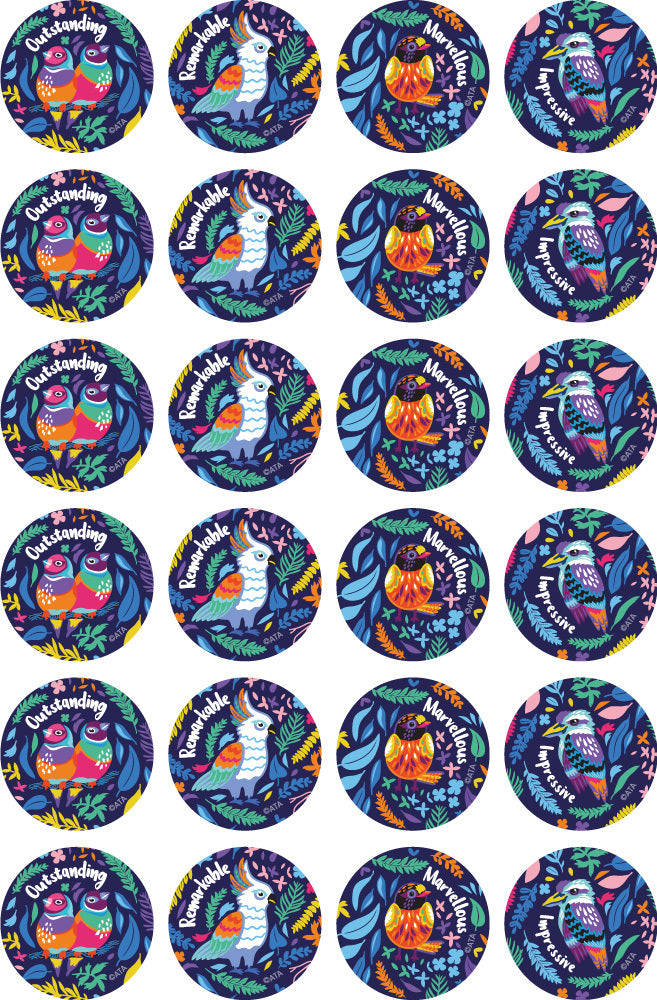 Australian Birds - Merit Stickers (Pack of 96)