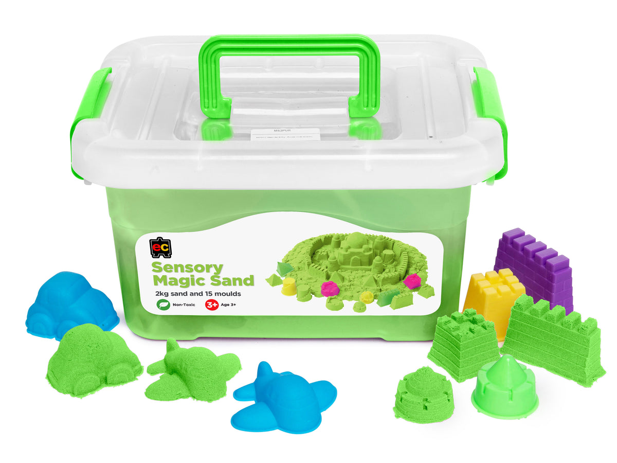 Sensory Magic Sand 2kg - Green (with moulds) - view 5