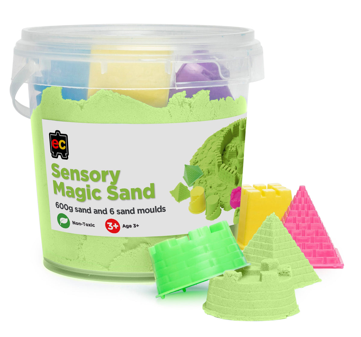 Sensory Magic Sand 2kg - Green (with moulds) - view 2