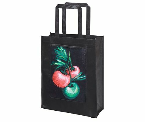 Black Eco Bags with Display Pocket - Small (Pack of 10)