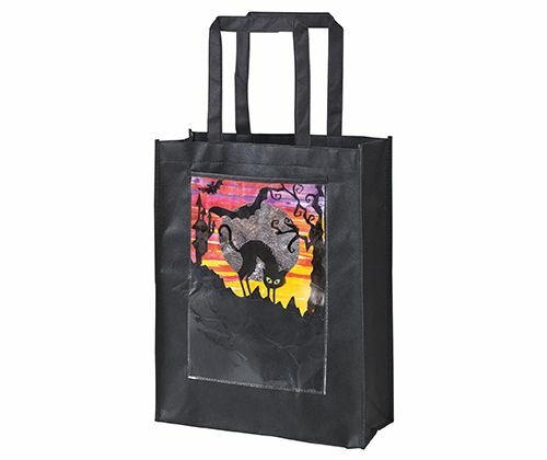 Black Eco Bags with Display Pocket - Small (Pack of 10)