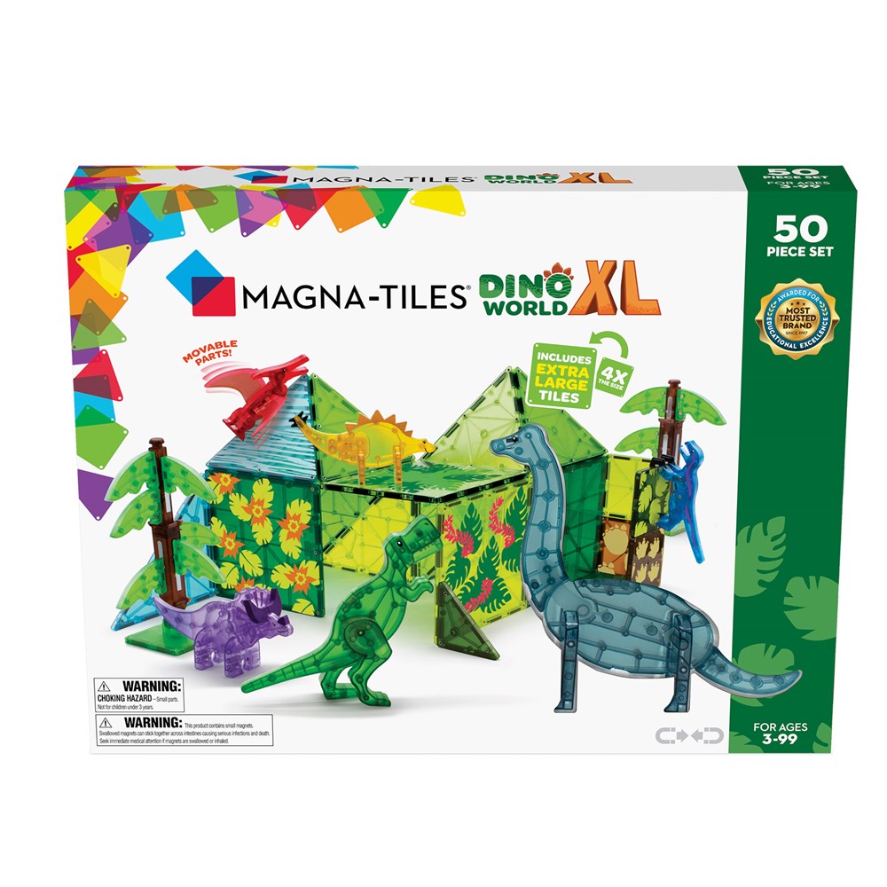 Magna-Tiles Dino World XL - 50 Piece Set