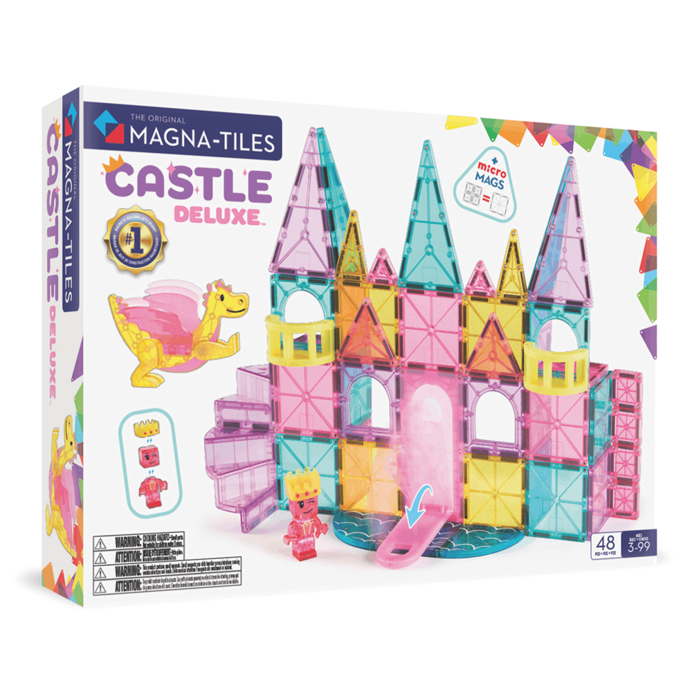Magna-Tiles Castle DLX + microMAGS - 48 Piece Set