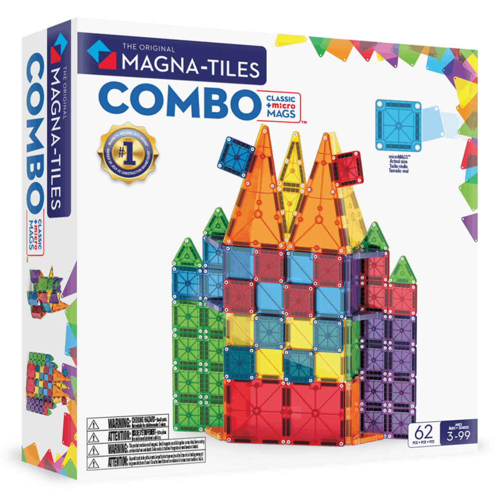 Magna-Tiles Combo + microMAGS - 62 Piece Set