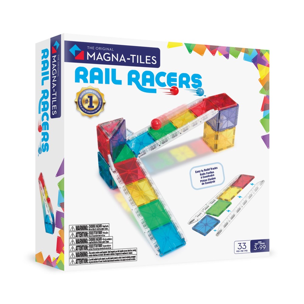 Magna-Tiles Rail Racers - 33 Piece