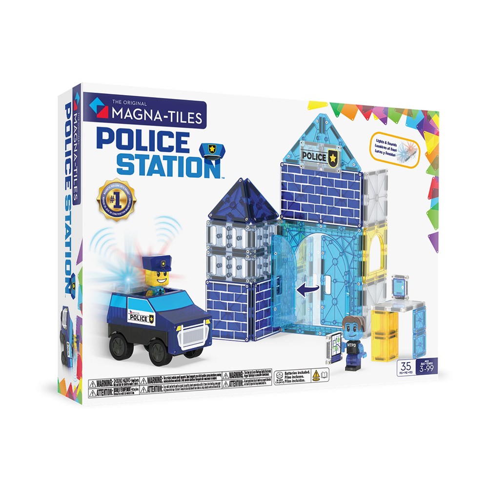 Magna-Tiles Police Station - 35 Piece