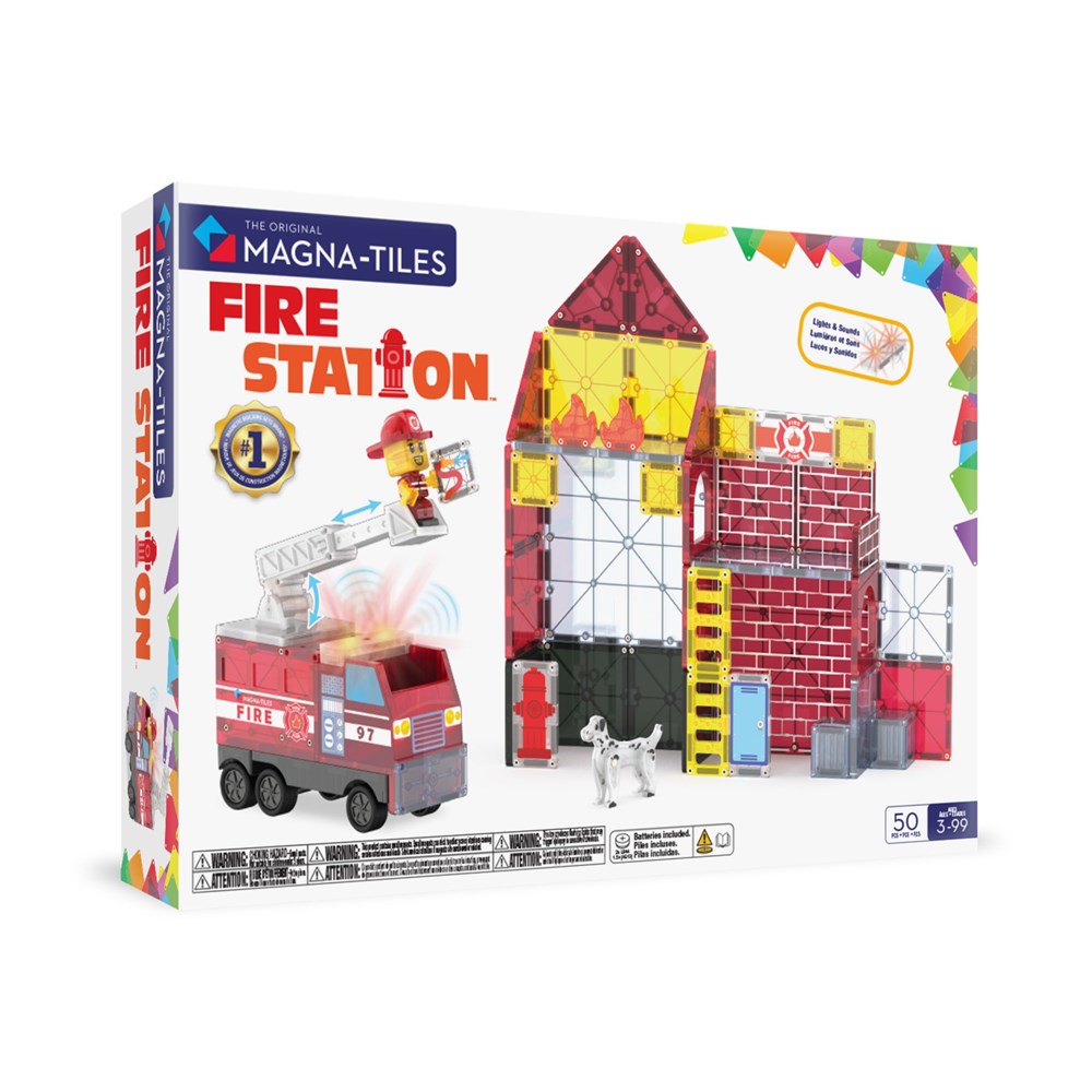 Magna-Tiles Fire Station - 50 Piece