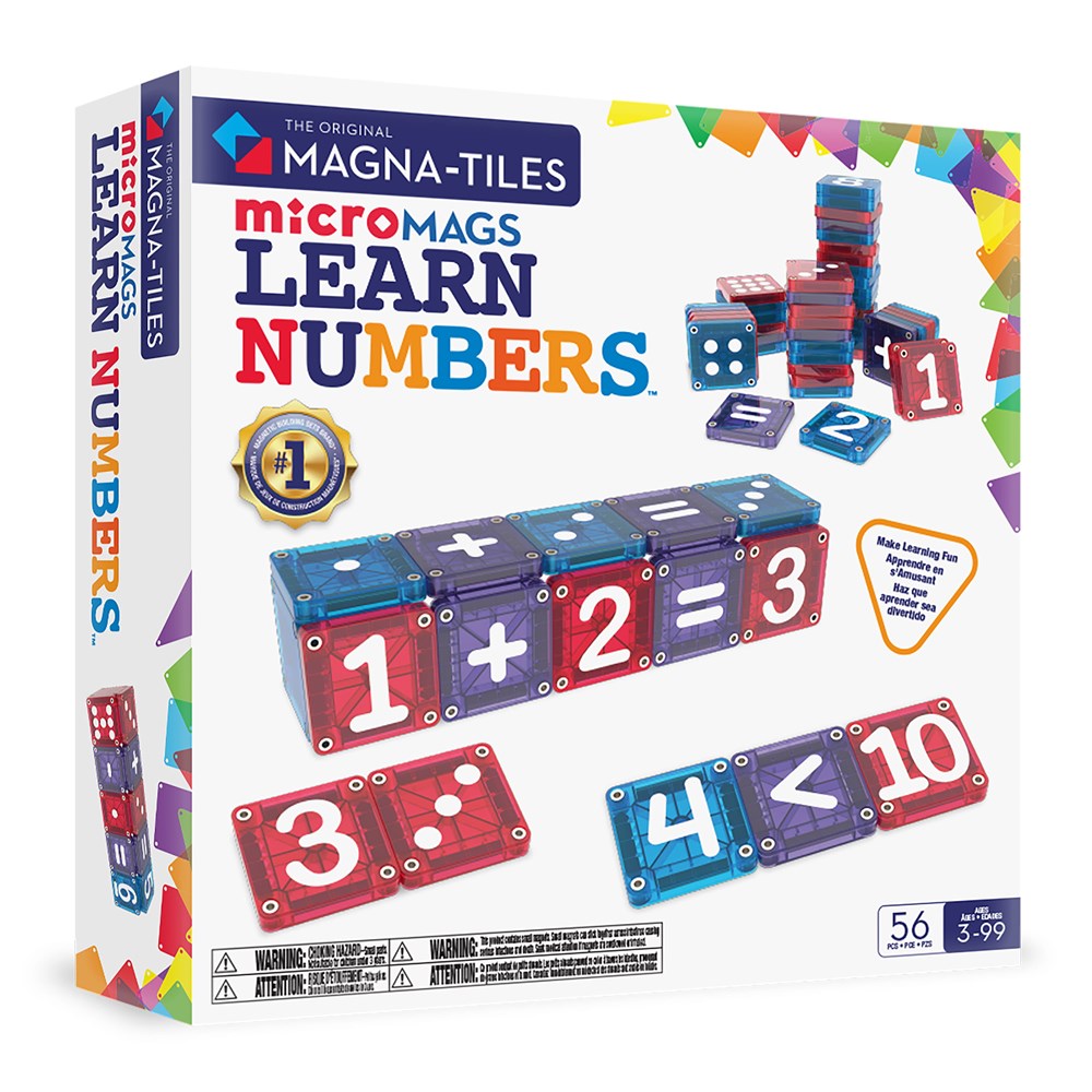 Magna-Tiles MicroMAGS - Learn Numbers