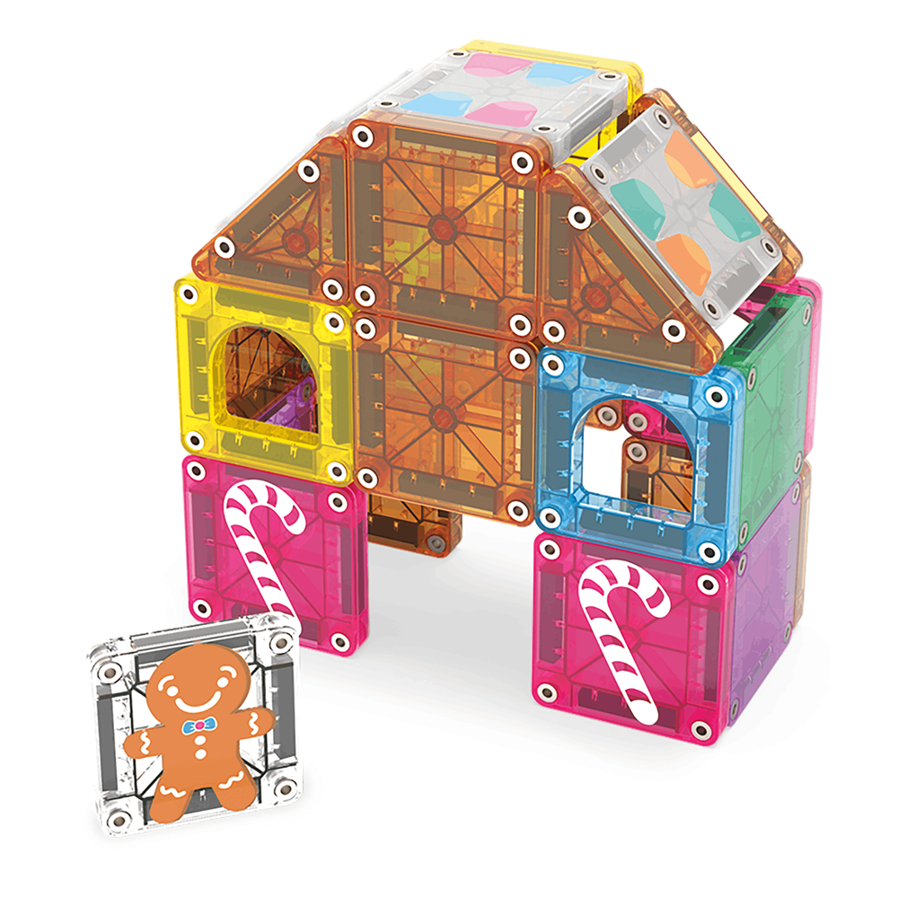 Magna-Tiles microMAGS - Gingerbread House Travel Set - 24 Piece Set - view 2