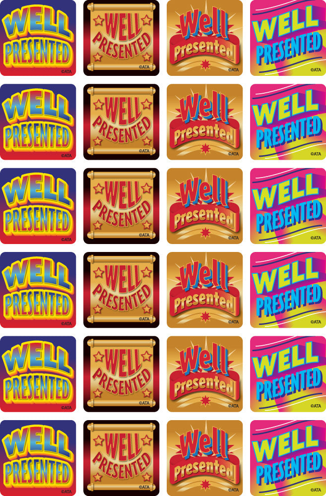 Well Presented Metallic Stickers