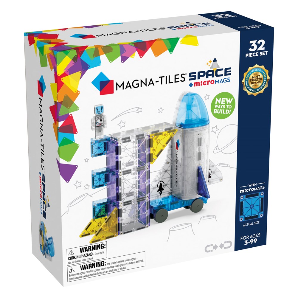 Magna-Tiles Space + microMAGS - 32 Piece Set