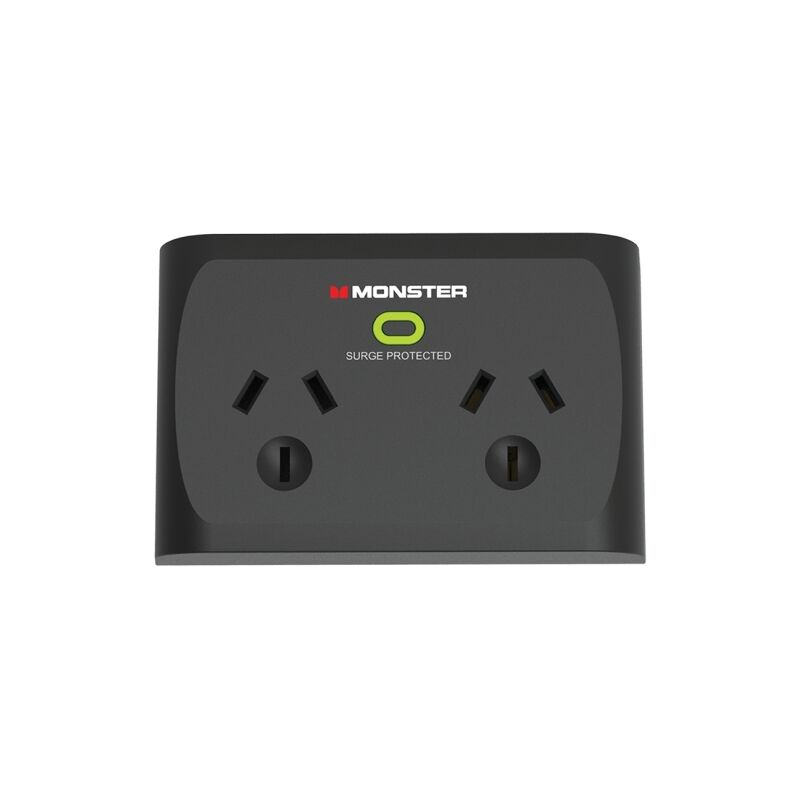 Monster Dual Socket Surge Protector Black [MT-FPSP2700B]