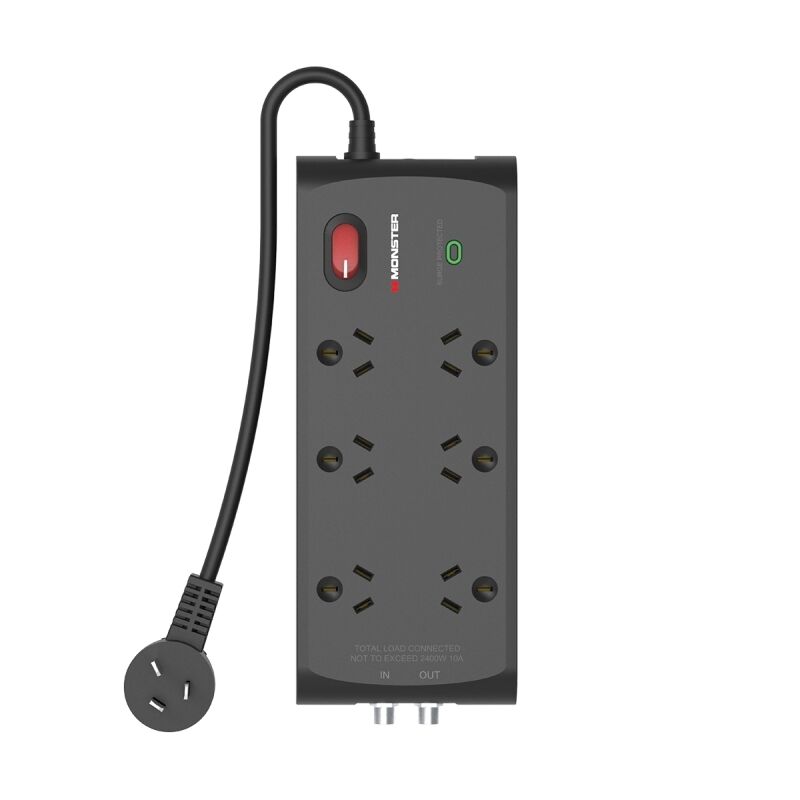 Monster 6 Socket Surge Protection Board with F-Type Connectors [MT-FPSP6700RFB]