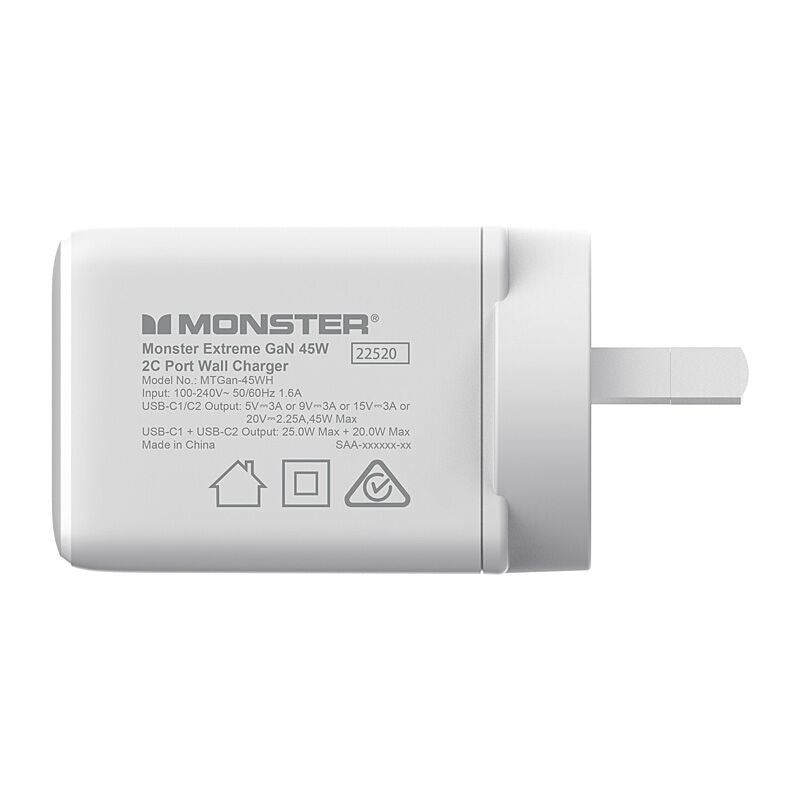 Monster GaN Wall Charger 45W [MTGAN-45WH]