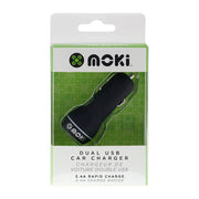 Moki Dual USB Car Charger Black [ACC MUSBCB]