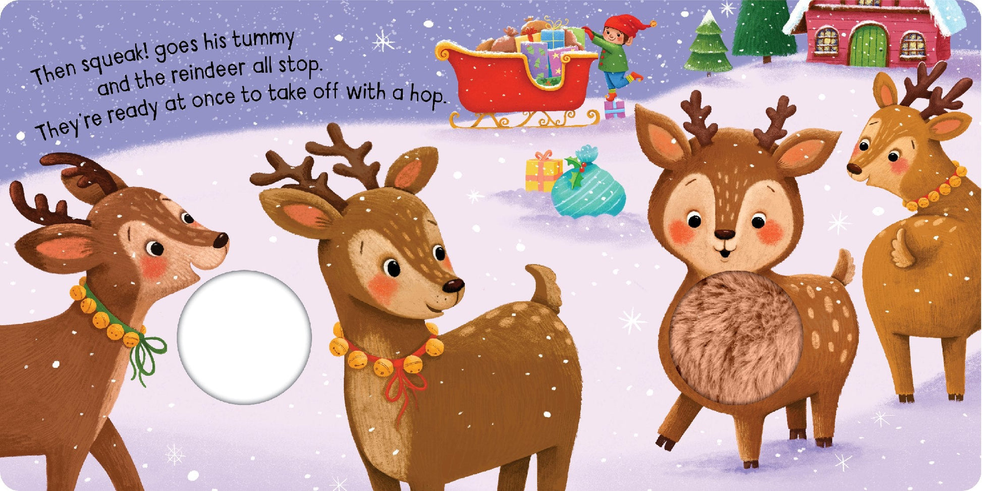 Squeaky Plush Board Book - Squeaky Little Reindeer — inside page 4