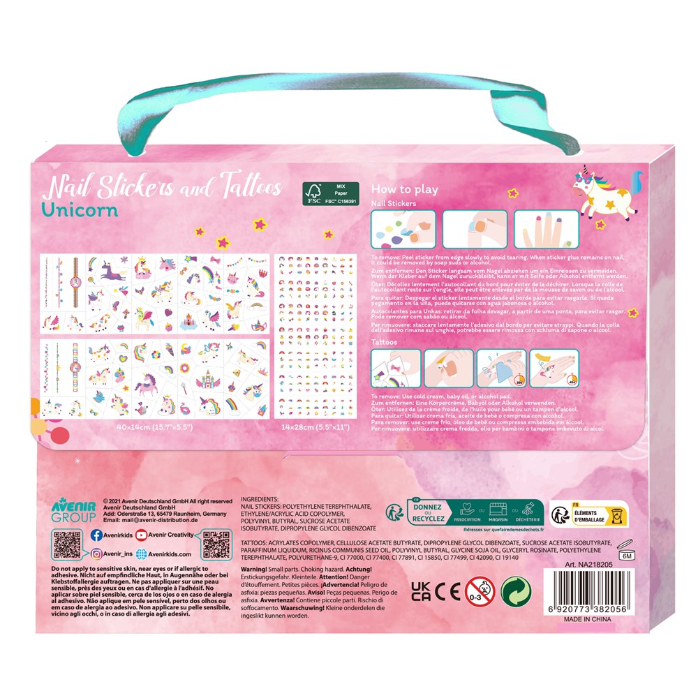 Avenir Nail Stickers and Tattoos - Unicorns - view 2