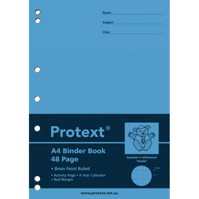 Protext A4 Binder Book - 8mm Ruled (Koala) 48PG (Pack of 20)