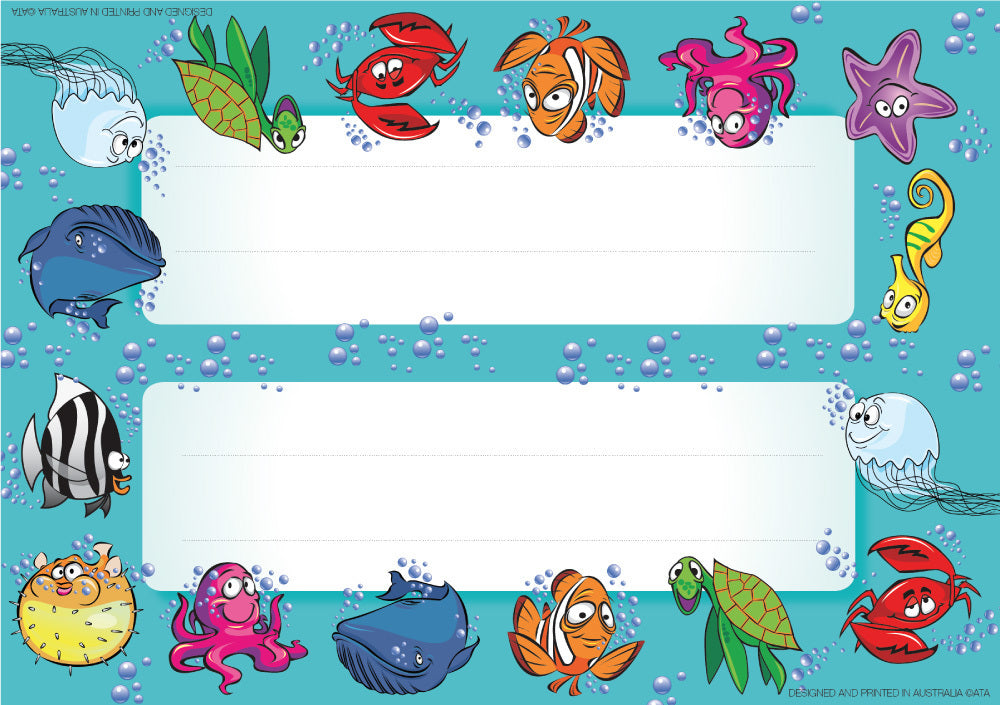 Sea Creatures Name Plate