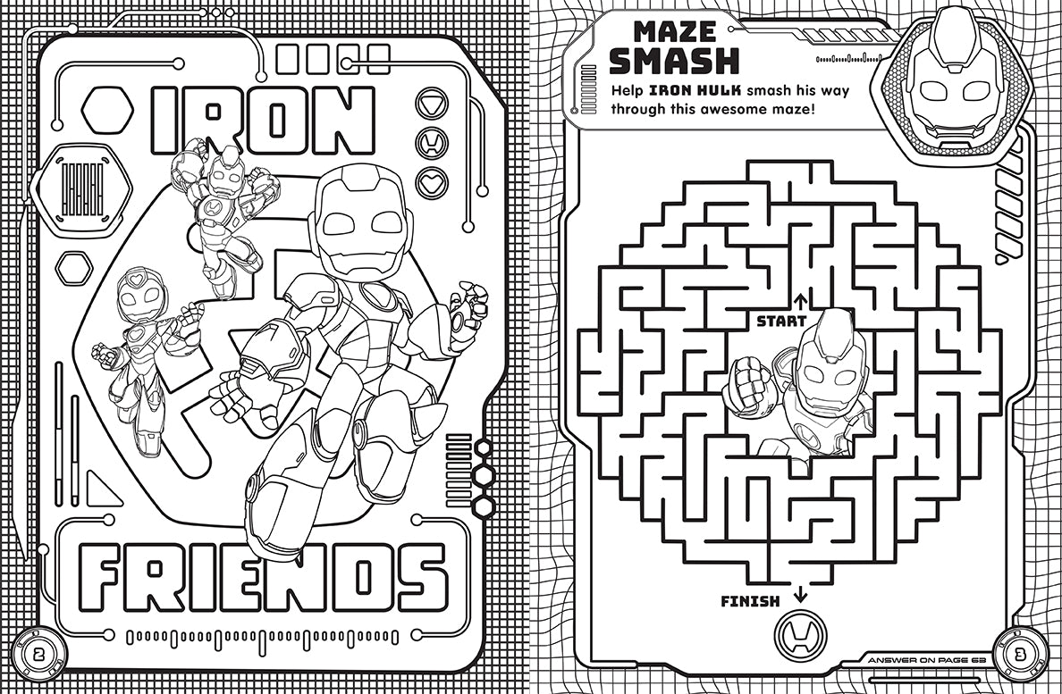 Iron Man and His Awesome Friends - Mega Colouring Book — inside page 1