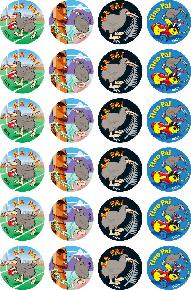 New Zealand Design - Maori Language Merit Stickers