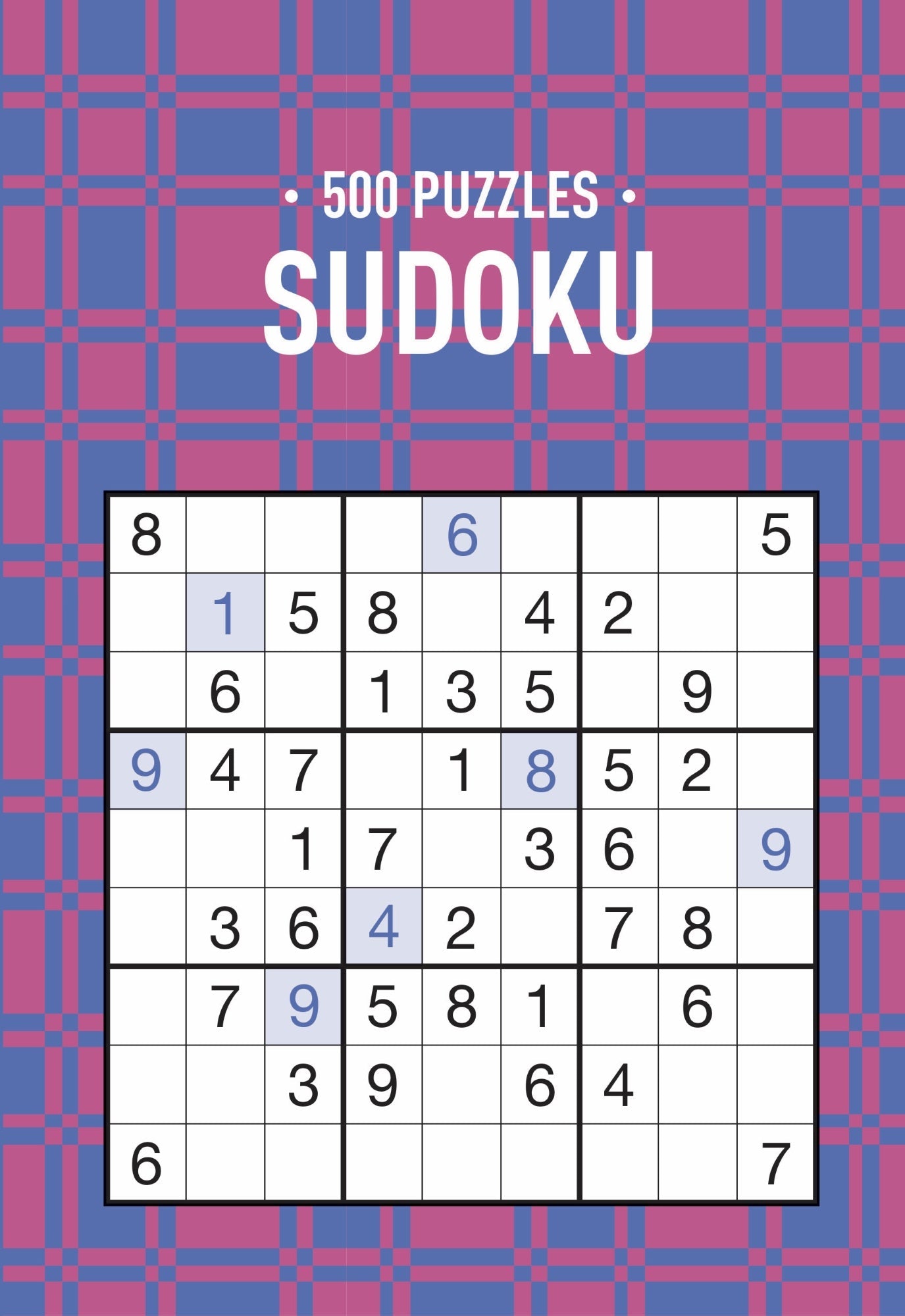 500 Puzzles Book - Sudoku - Blue & Red Geometric
