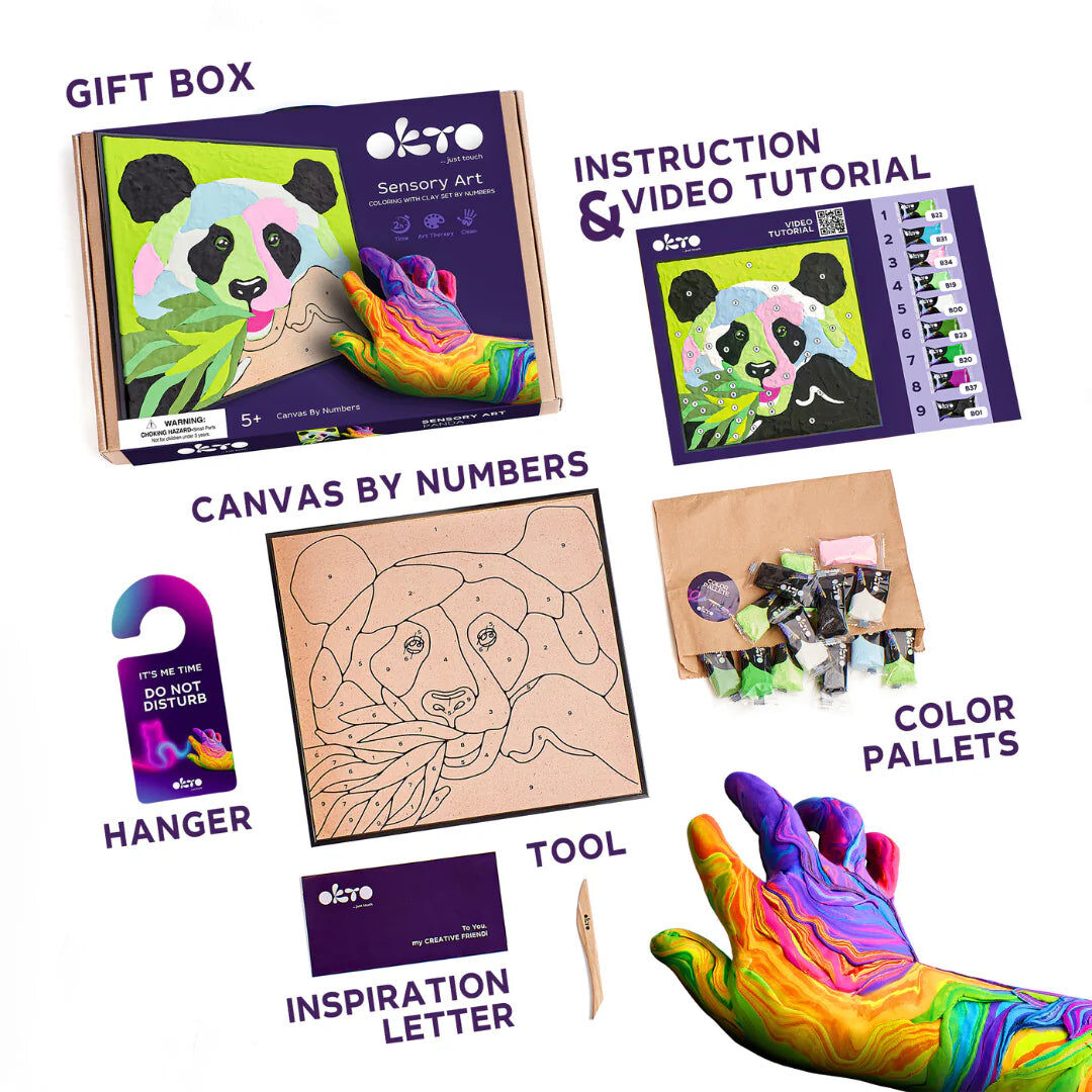 Okto Paint by Numbers with Clay: Panda