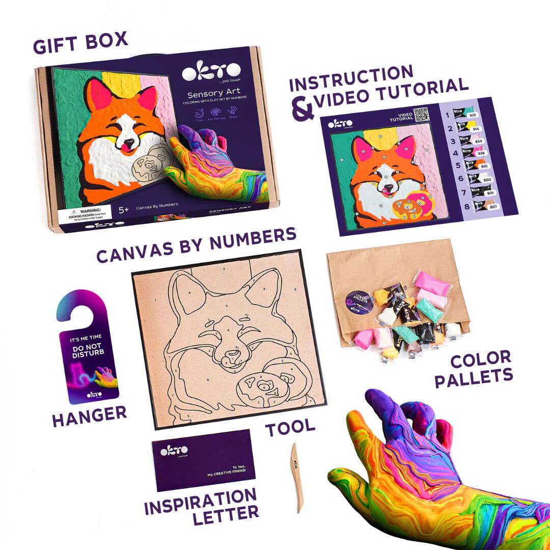 Okto Paint by Numbers with Clay: Fox
