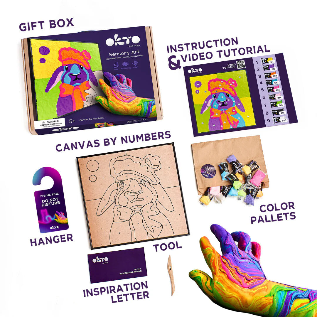 Okto Paint by Numbers with Clay: Bunny