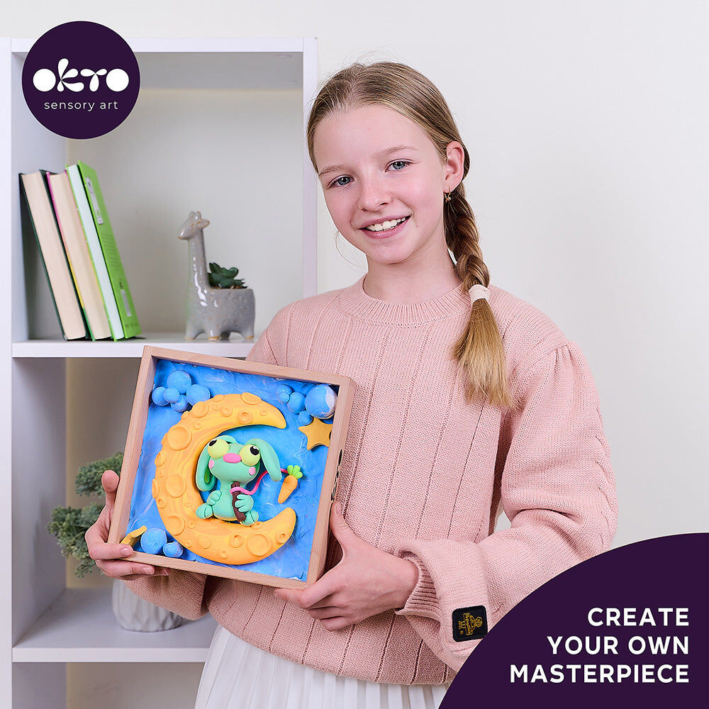 Okto Wood & Craft DIY Little Worlds 21x21cm: Bunny Moon