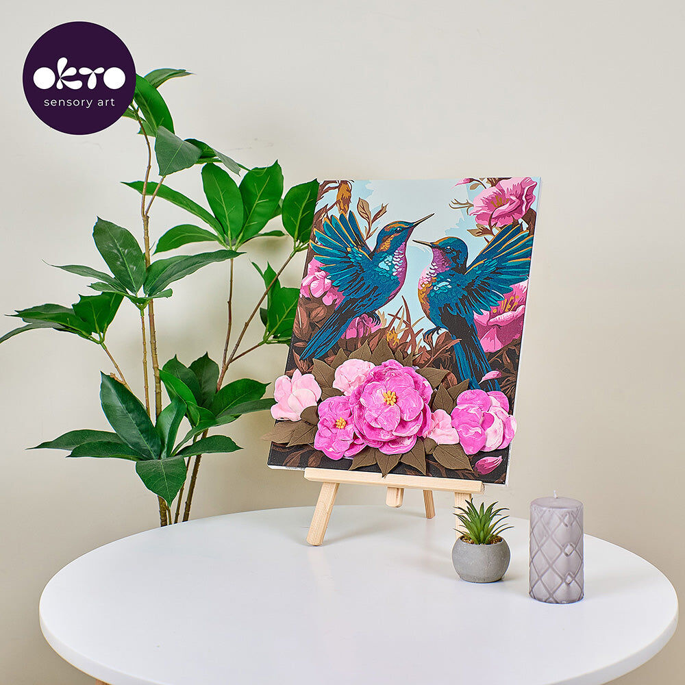 Okto 3D Modelling & Painting Kit 30x40cm: Hummingbirds in Love