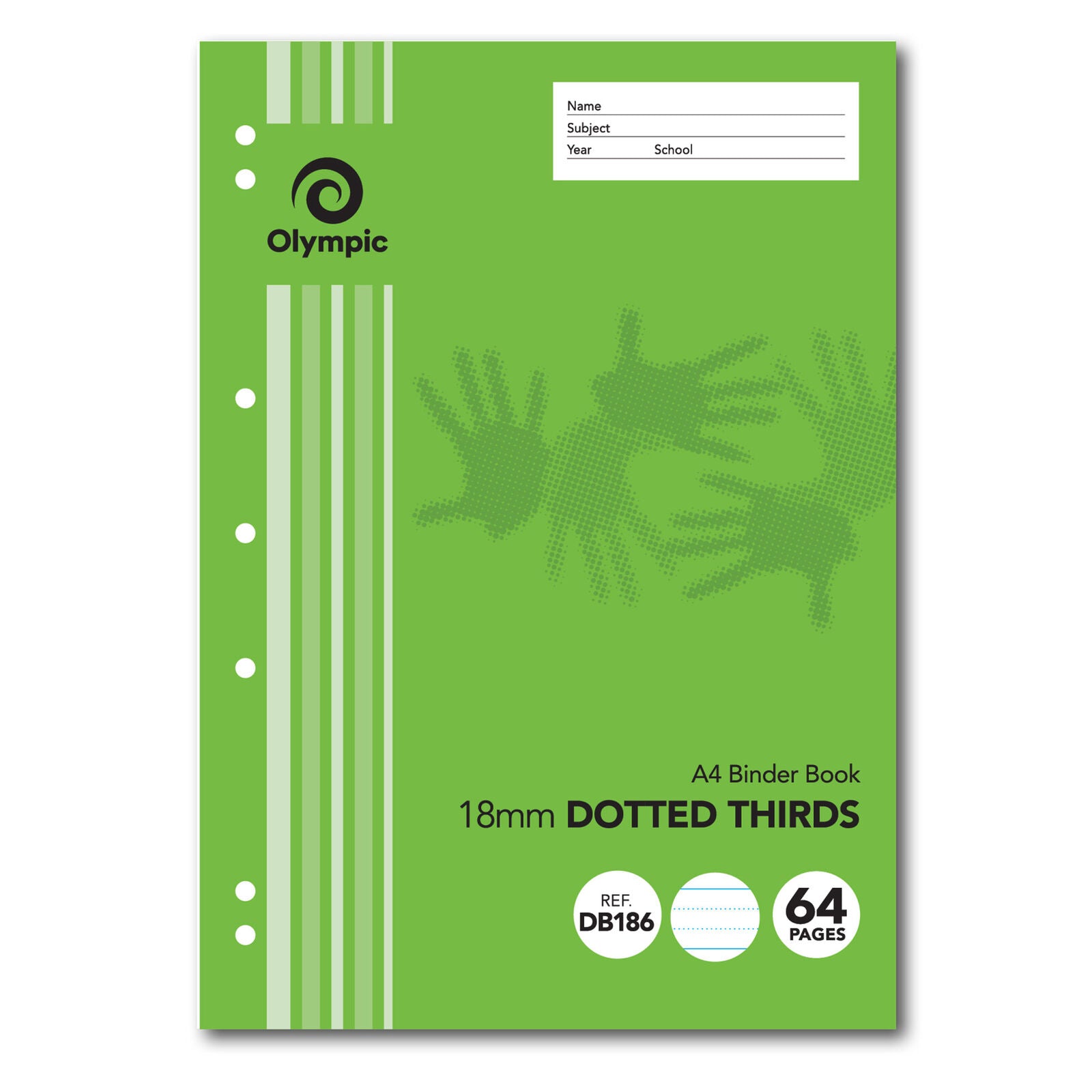 Olympic Binder Book - A4 18mm Dotted-Thirds: 64pg (Pack of 20)